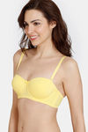 Zivame Beautiful Basics Padded Wired 3/4th Coverage Strapless Bra - Minion Yellow — thumbnail 5